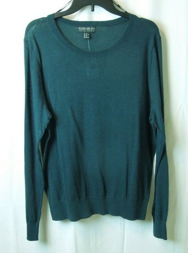 Details about / Forever 21 Sheer Lightweight Sweater Blouse Top Shirt Long Sleeve Peacock NEW