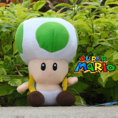 5PCS Super Mario Bros Run Plush Toy Mushroom Toadette Toad Stuffed Animal Doll 