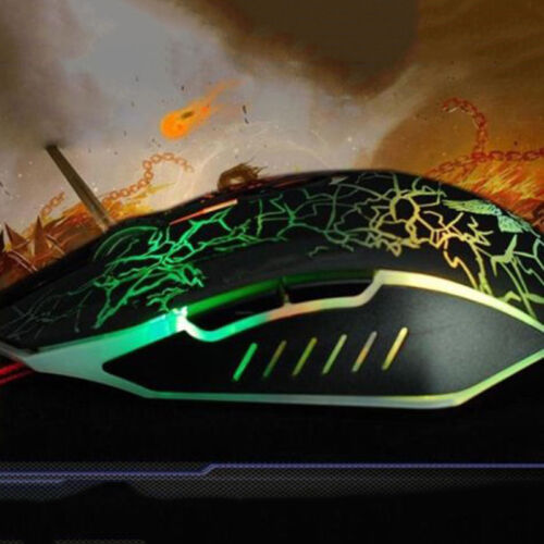 Cool 4000 DPI Mice 6 LED Buttons Wired USB Optical Gaming Mouse For Pro Gamer SL