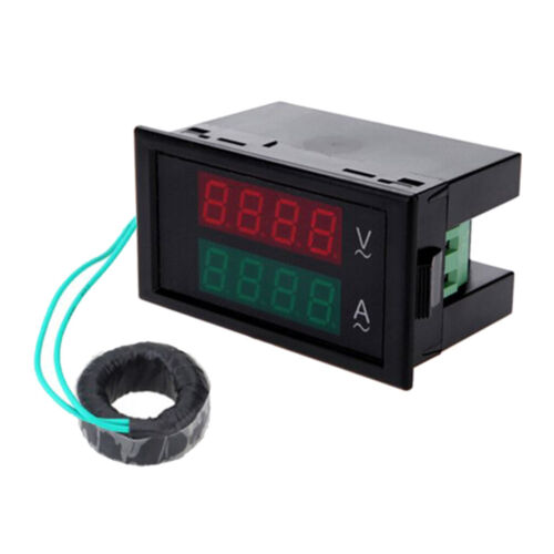 Dual Digital Wechselspannungs LCD Voltmeter Amperemeter Tester Messgerät