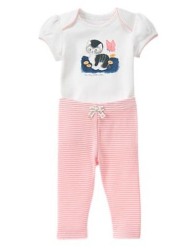NEW Gymboree Little Golden Book Shy Little Kitten Set SZ 3 6 12 18 mo baby