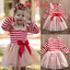 Christmas Kid Baby Girl Lace Tutu Dress Top+Leggings Outfit Clothes Set Costume