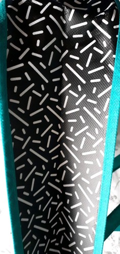 Zumba-petit mini-cabas style Sac-Noir//Bleu Multi Mix-NEUF