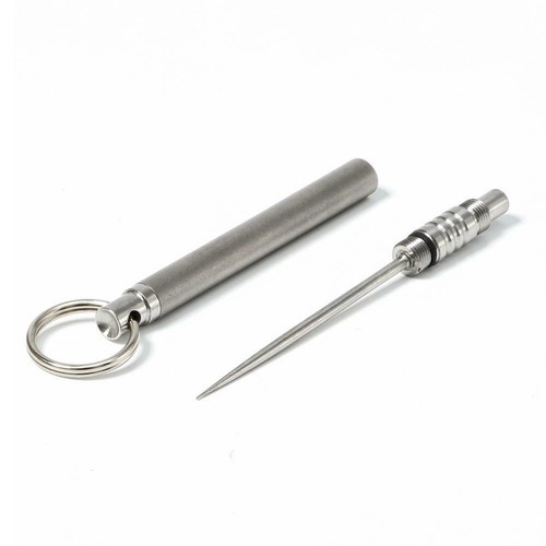 Holder Case Portable Travel Reusable Titanium Metal EDC Toothpick Fruit Pick