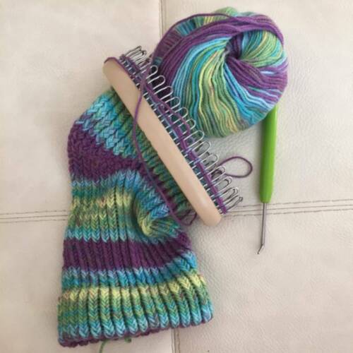 Stainless Steel Scarf Hat Socks Wool Yarn Knitting Loom DIY Craft Weaving Tool S