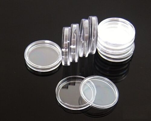100 Direct Fit Airtight 27mm Coins Capsules Storage Holder Case-US Seller! 