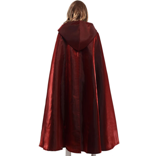 Details about   Vintage Medieval Long Cape Cloak Robe Hooded Cloak Party Witch Costume 6 Colors 