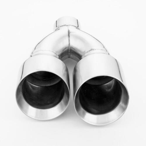 Staggered Quad 4.5/" Out 3/" Inlet 304 Stainless Steel Exhaust Tips Dual Wall