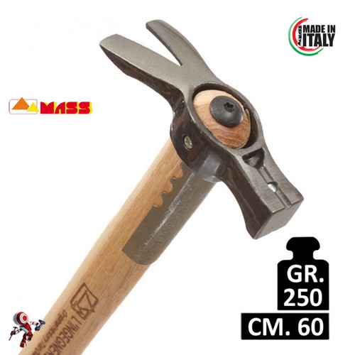 MARTELLO DA CARPENTIERE MASS INGEGNERE 250GR MANICO LEGNO 60 CM TIPO GLADIO