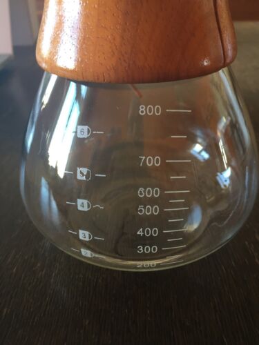 Chemex zB. Kaffeezubereiter 6 Tassen 800 ml Glaskaraffe mit Holzhals