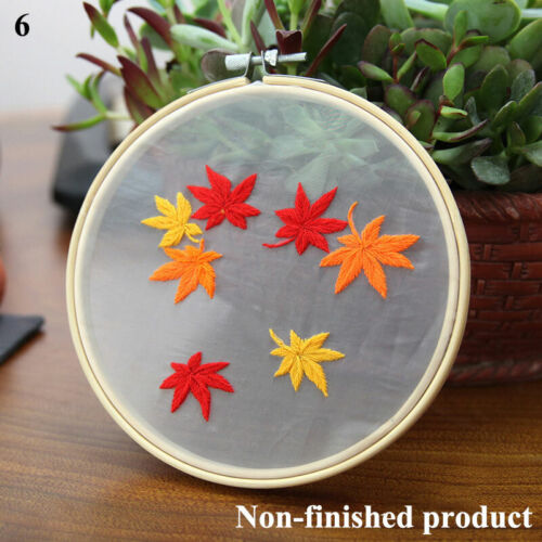 Embroidery Kit With Hoop for Beginners DIY Cross Stitch Flower Painting Craft