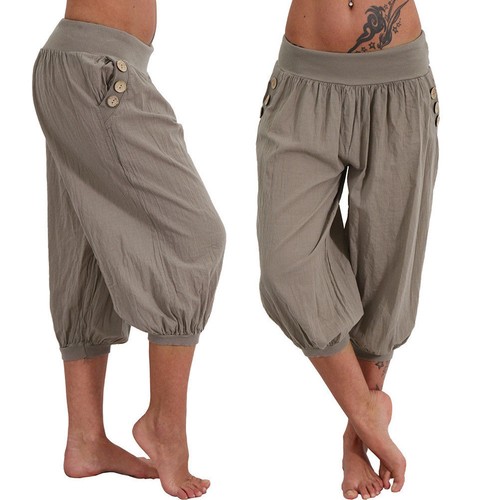 Womens Harem Trousers Crop Pants Leggings Ladies Baggy Aladdin Boho Hippy Plus