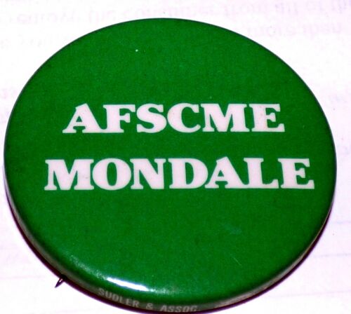 Collect AFSCME MONDALE FERRARO USA Presidential Campaign Button Lapel Hat Pin