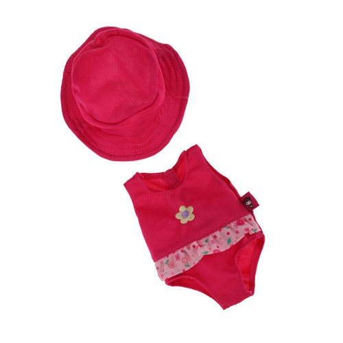 Süße Puppe Badeanzug Bademode mit Hut Für 27cm Mellchan Puppe Kleidung