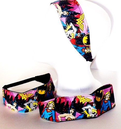 Elastic Back Super Hero Headband Fits Kids to Adults