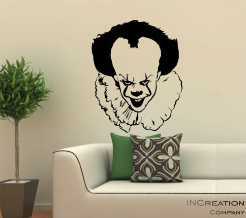 Pennywise IT Halloween Home Decor Wall Decal Horror Clown Big Vinyl Sticker Gift 