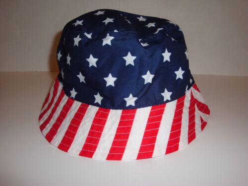 Stars /& Stripes Bucket Hat ~ Size 2-4T ~ Memorial Day 4th of July ~New With Tags