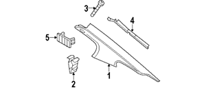 BMW 07147142116 GENUINE OEM W//S PILLAR TRIM CLAMP