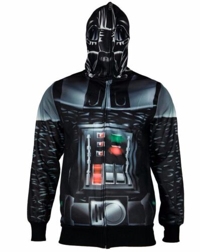 Mens Star Wars Darth Vader Is Here Hoodie With See Thru Mask New S,M, XL, 2XL