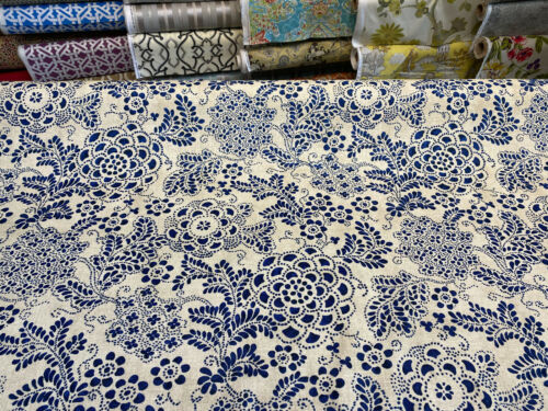 P Kaufmann Katazome Garden Baltic Blue Fabric By the Yard 