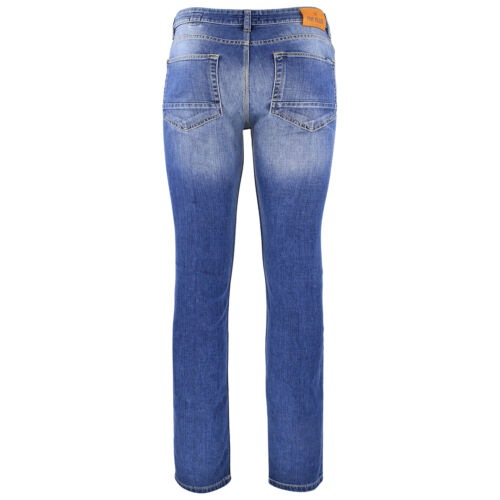 Candiani Denim blau FIVE FELLAS Luuk Straight Fit Herren Jeans Used-Look