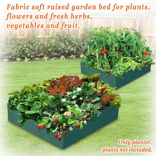39/" Square PlantingPot Flower Herb Vegetable Polyethylene Tub Raised Bed Planter