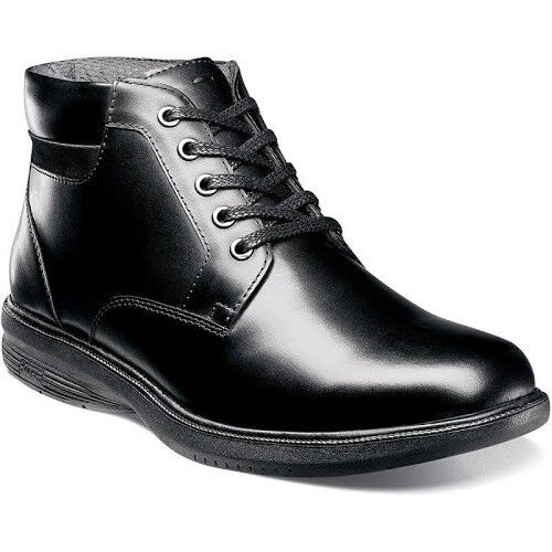 Nunn Bush Memphis Street Men's Black Smooth Leather Plain Toe Boots 84765-005 