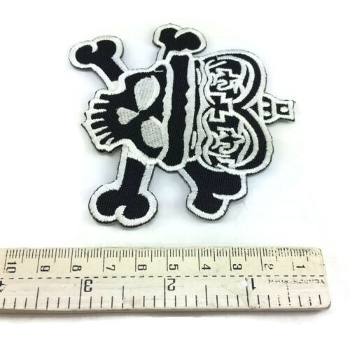 King Pirate Skull Patch Jolly Roger Iron On Embroidered Crossbones Applique 3"