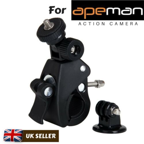 Bike Handlebar Mount Bicycle Clamp Holder For Apeman A60 A66 A70 A80 Action Cams 