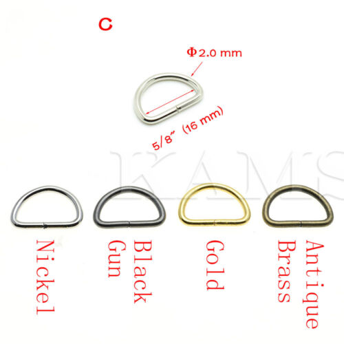 Non-Welded Nickel Plated D Ring Semi Ring Ribbon Clasp Knapsack Belt Buckle