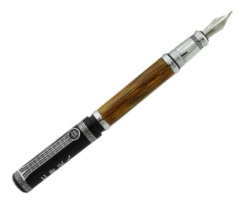 DUKE 551 Confucius Bent Nib Fountain Pen Natural Bamboo Wood Writing Pen Set 