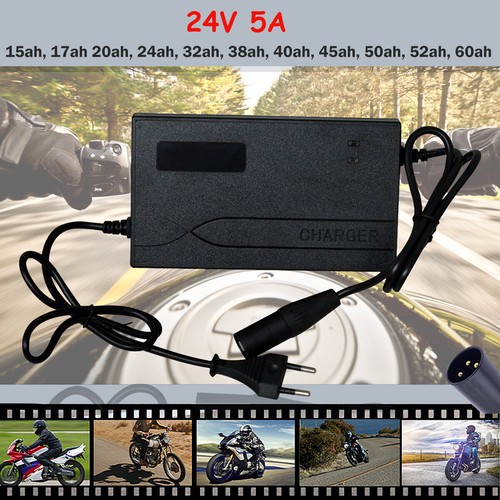 CHARGEUR DE BATTERIE DE FAUTEUIL ROULANT 24V 5AMP MOBILITÉ SCOOTER POUR FIERTÉ E