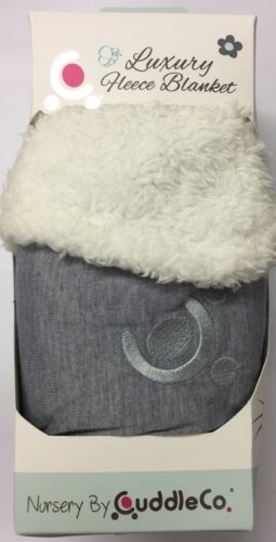 BNIP Baby Luxury Fleece Reversible Grey Blanket 90x70cm Beautiful Gift