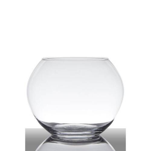 Dekoglas BALL H 25cm D Kugelvase 30cm transparent rund Glas Hakbijl 
