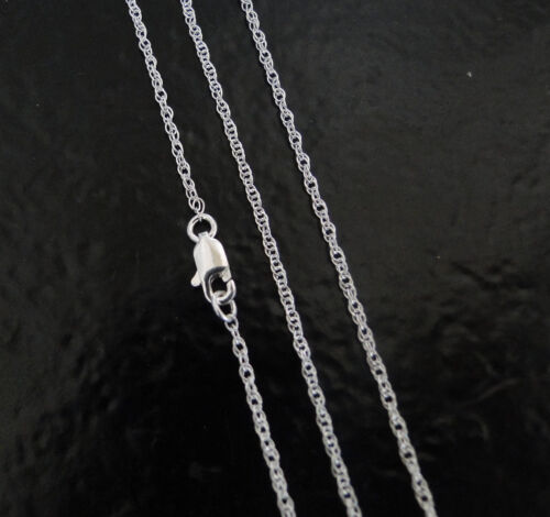 22 Inch .925 Sterling Silver 1.3mm Rope Chain Necklace Assembled by Hand