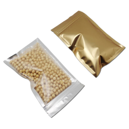 Grip Seal Mylar Foil Bag for Zip Poly Aluninum Lock Tear Notch Food Pouches 