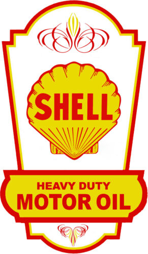 VINTAGE STYLE 4 INCH SHELL GASOLINE GAS OIL WATERSLIDE DECAL STICKER