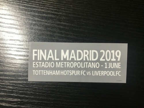 Final Madrid 2019 UEFA Champions League Liverpool Kit Shirt Iron On Badge Patch