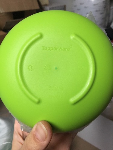 2 x 550 ml grün-weiß Rührschüssel Tupperware Schüssel Ergonomica NEU