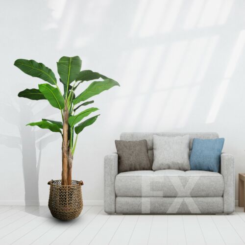 180cm Fake Potted Banana Tropical Tree Plant Faux Artificial  Office Home Decor 