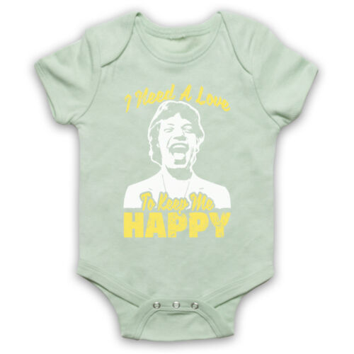 Happy Mick Jagger Rolling Officieux pierres ont besoin d/'un amour Baby Grow Babygrow Cadeau