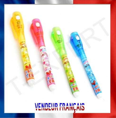 Stylo A Encre Bille Invisible Magique Uv Lumière Secret Espion Fourniture Bureau Stylo A Encre Bille Invisible Magique Uv Lumière Secret Espion Fourniture Bureau