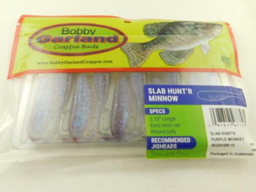 Bobby Garland 2.25/" Slab Hunter Purple Monkey Bait NIP 10 Per Pack
