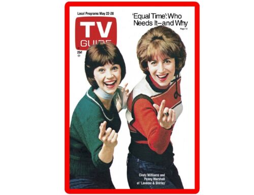 Laverne /& Shirley TV Guide Cover  Refrigerator Tool Box Magnet Man Cave