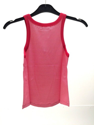 Zara Women/'s T-shirt lookbook Spring//Summer Fashion sleeveless Striped Red
