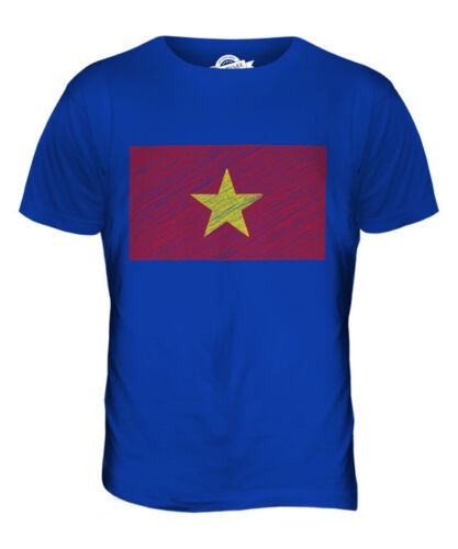 T nam vietnamien Vietnam Scribble Drapeau T-Shirt Homme Tee Top giftvi 