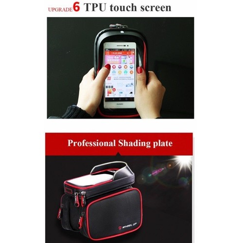 Bike Front Frame Bag Waterproof Touch Screen Phone 6.2/" Holder MTB Road Cycling