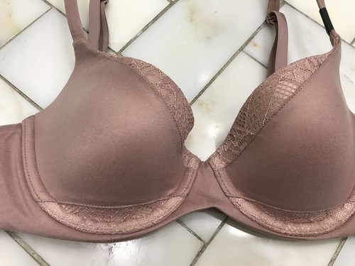 NWT Victoria/'s Secret Body by Victoria Demi Bra 34B Wood Rose Pink Rebel Lace