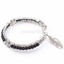 New Fashion Turquoise Feathers Beads Bracelet Women Men Jewelry Gift Silver UK