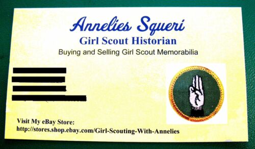 Type 5 SPECIAL Girl Scout MEMBERSHIP PIN w//GOLD SPARKLE Collector Historian GIFT